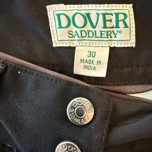 Dover Saddlery Black full seat equestrian Riding Breeches size 30
